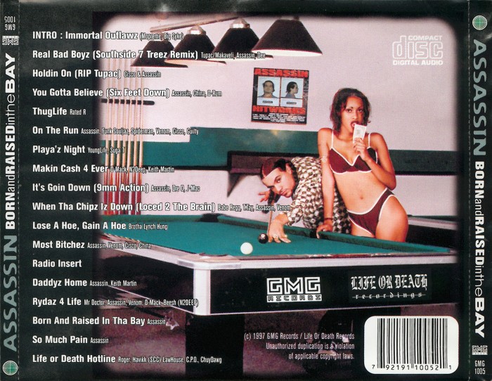 Born And Raised In The Bay by Assassin (CD 1997 Life Or Death