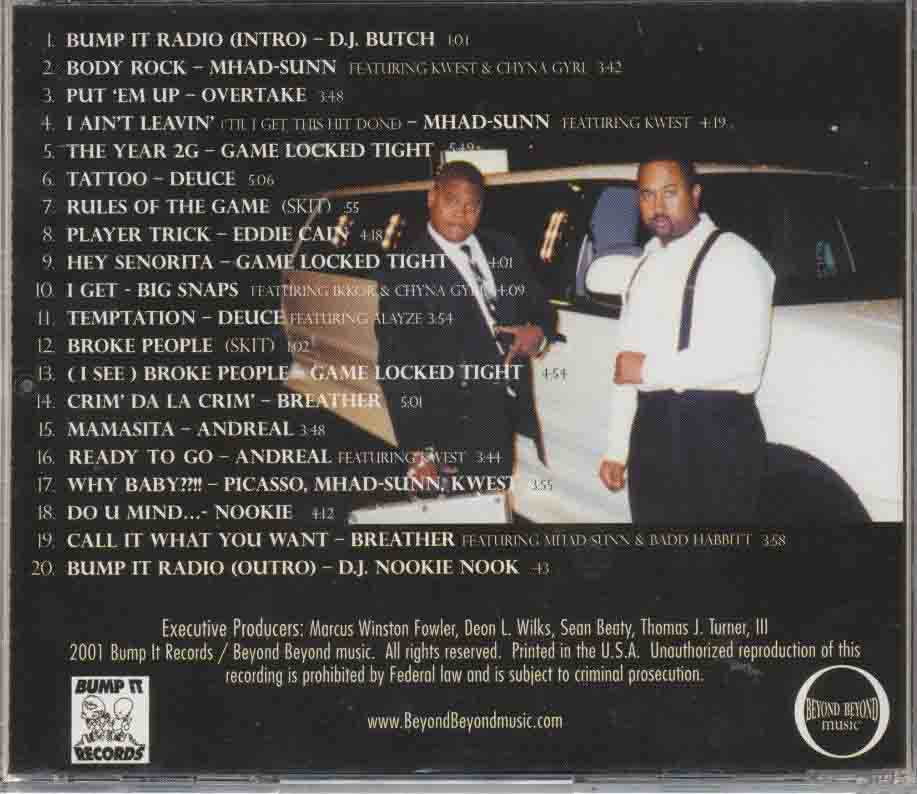 Bumpin' Triple Platinum by Bump It Federation (CD 2001 Bump It Records ...
