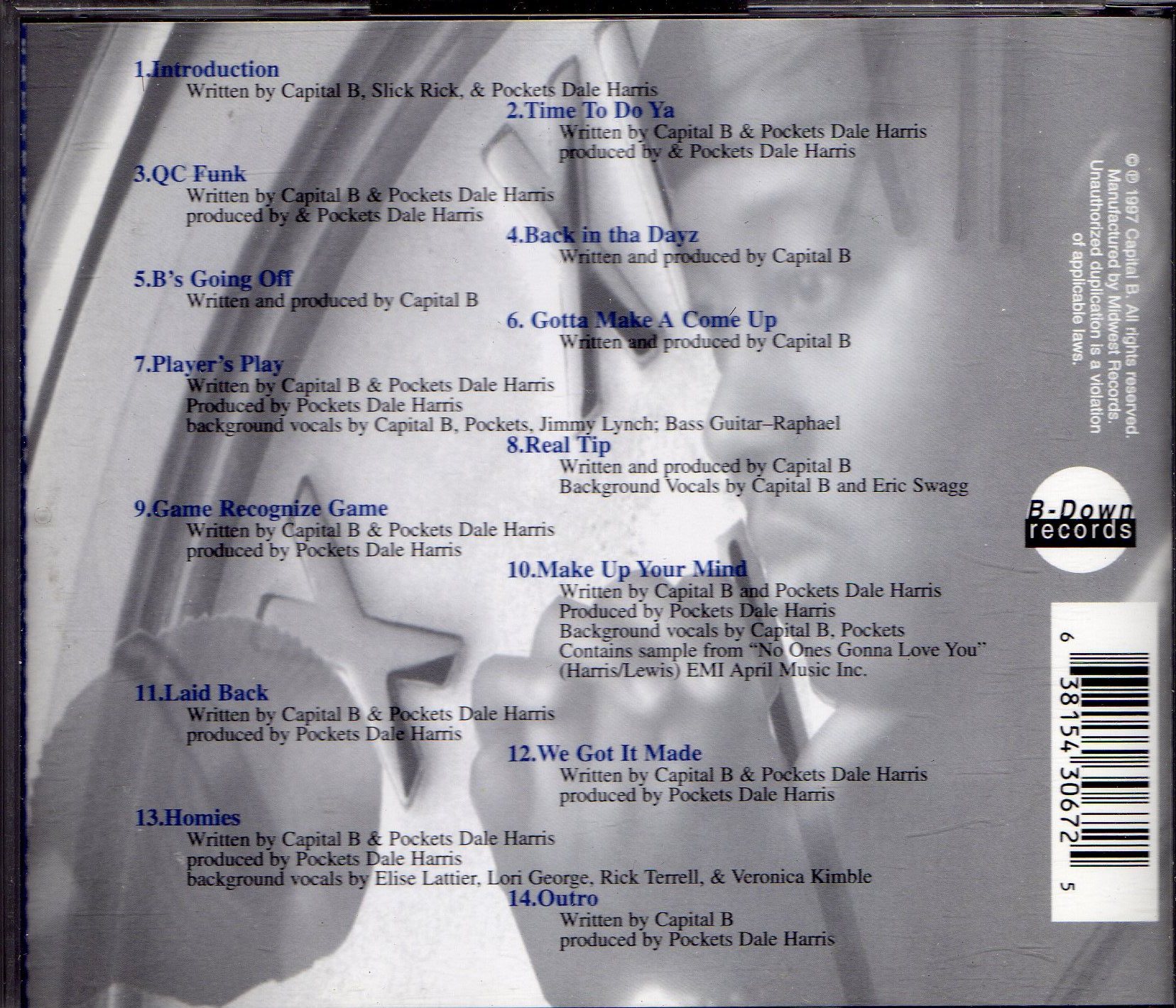Time To Do Ya by Capital B (CD 1997 B-Down Records) in Davenport 