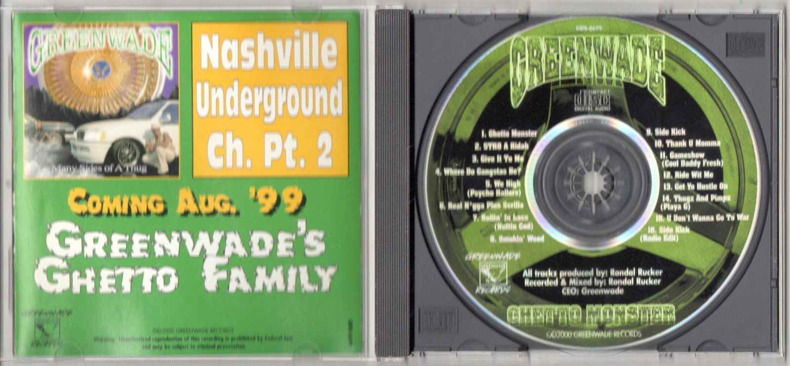 Ghetto Monster by Greenwade (CD 2000 Greenwade Records) in 
