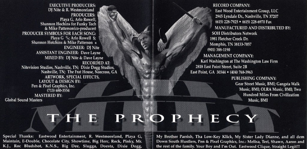 The Prophecy by Lil Milt (CD 1997 East Wood Records) in Nashville 
