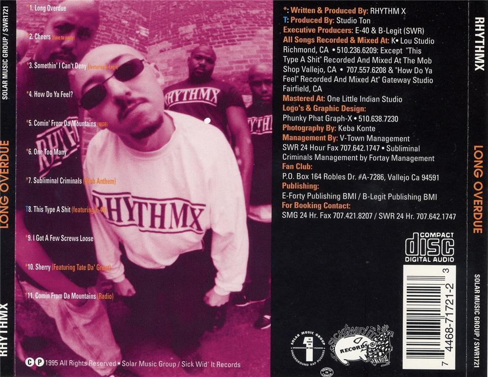 Long Overdue by Rhythmx (CD 1995 SMG Solar Music Group) in Vallejo 