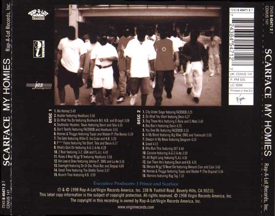 My Homies by Scarface (CD 1998 Interface) in Houston | Rap - The Good  Ol'Dayz