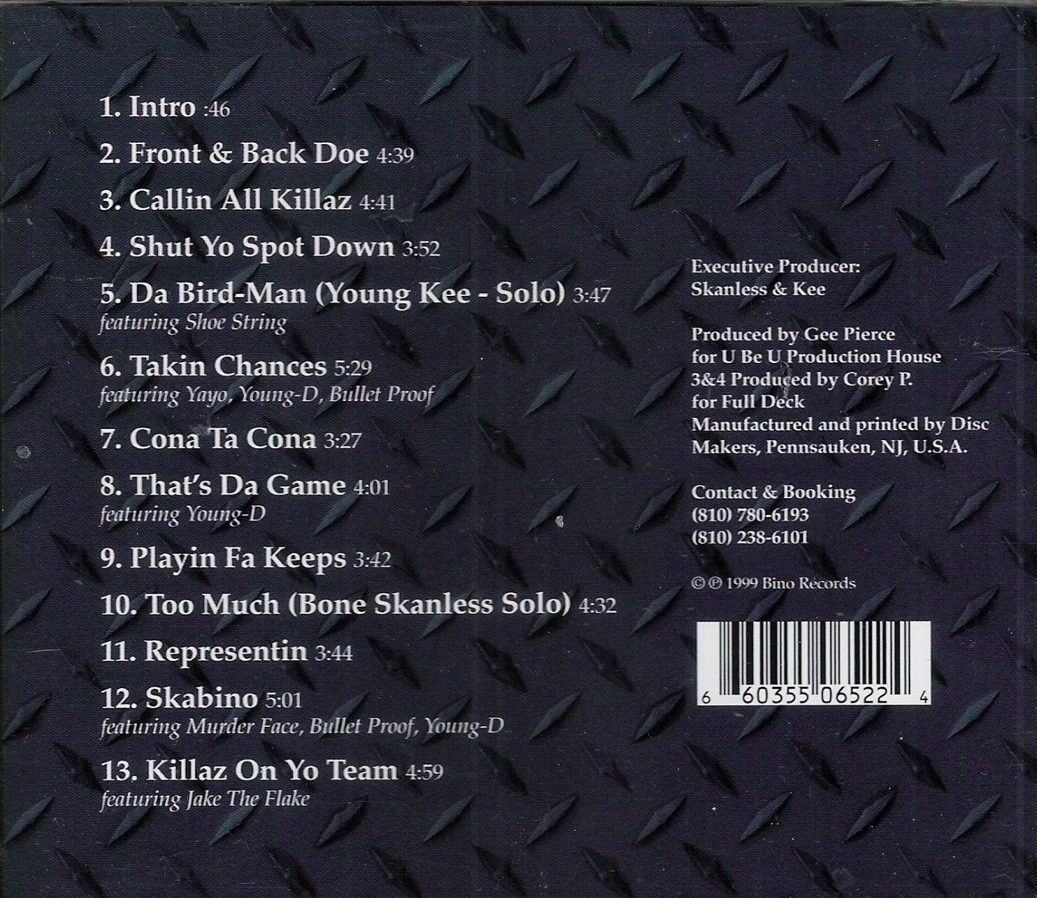 Playin Fa Keeps by Skanbino Mob (CD 1999 Bino Records) in Flint 