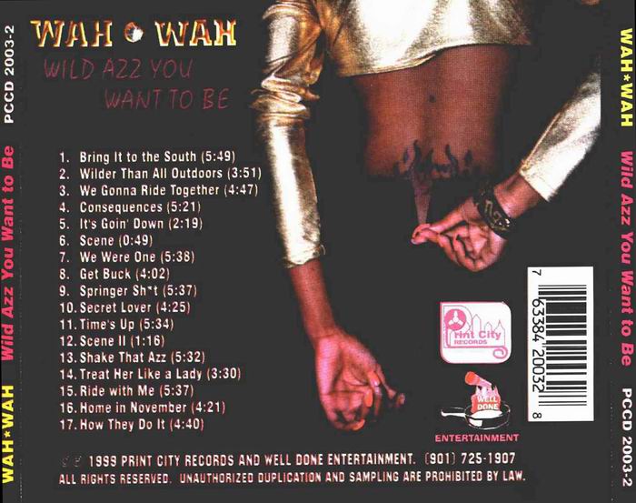 Wah Wah - Wild Azz You Want To Be G-RAP｜CD
