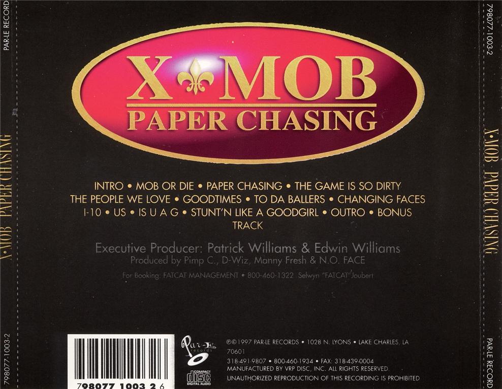 Paper Chasing by X-Mob (CD 1997 Par-Le Records) in Lake Charles 