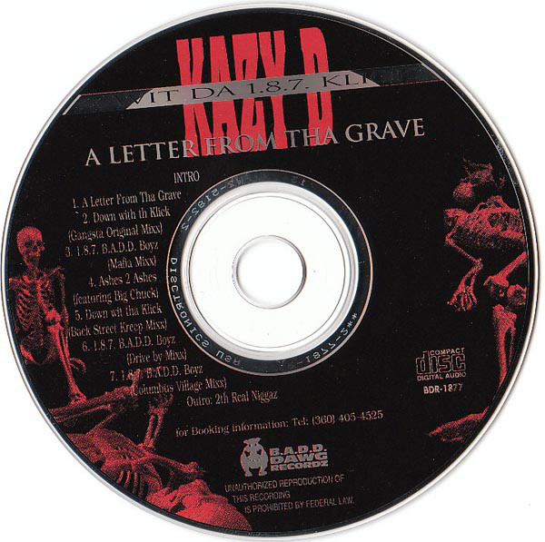 A Letter From Tha Grave by Kazy D & Da 1.8.7. Click (CD 1995 