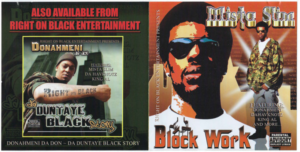 Block Work by Mista Slim (CD 2000 Right On Black Entertainment) in ...