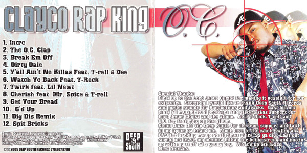 Clayco Rap King by O.C. (CD 2005 Deepsouth Records) in Atlanta | Rap ...