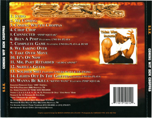 S.S.K./SSK: Coming Wit Dem Choppas: CD