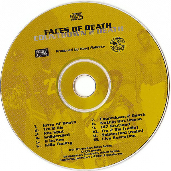 洋楽 FACES OF DEATH/COUNTDOWN 2 DEATH/G-RAP Countdown 2 Death by 