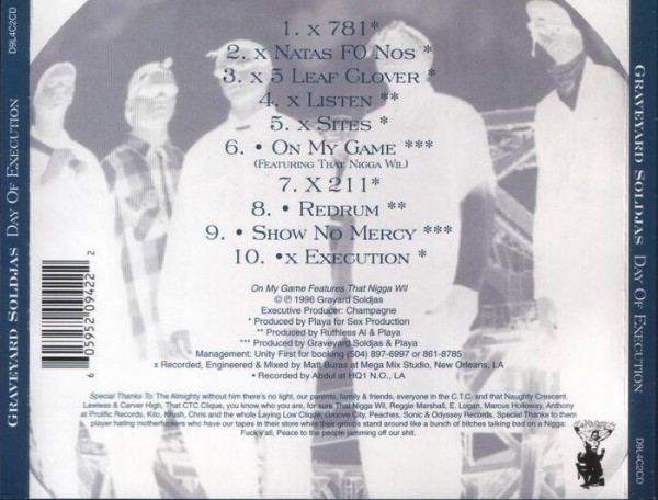 Day Of Execution by Graveyard Soldjas (CD 1996 Adversity Records 