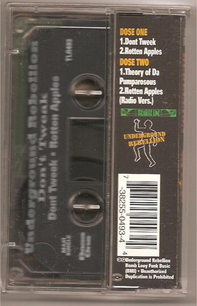 Underground Rebellion: Don't Tweek: Cassette Single Underground Rebellion: Don't Tweek: Cassette Single
