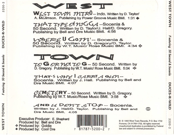 Duces-R-Wild by West Town (CD 1993 West Town Records) in Pomona 