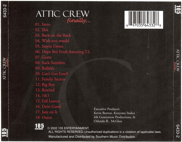 Flinally... by Attic Crew (CD 2002 105 Entertainment) in Atlanta | Rap ...