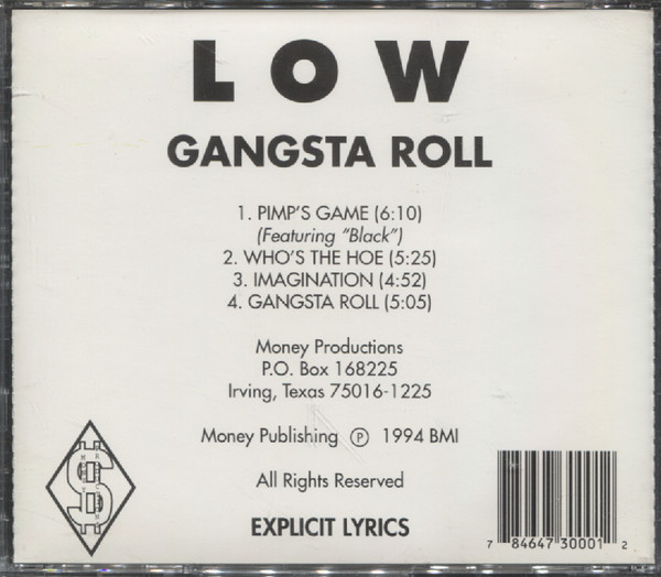 Gangsta Roll by Low (CD 1994 Money Productions) in Irving | Rap  