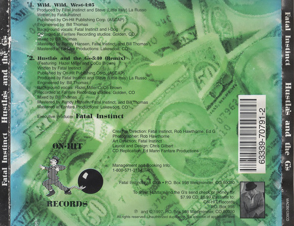 Fatal Instinct: Hustla's And The G's/Wild Wild West: CD Single Fatal Instinct: Hustla's And The G's/Wild Wild West: CD Single