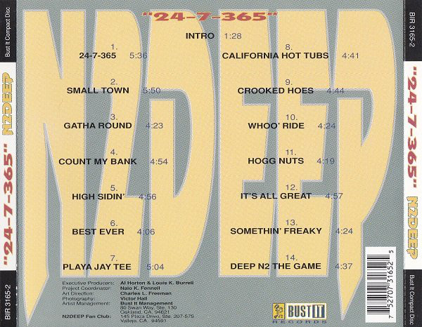 24 7 365 By N2deep Cd 1994 Bust It Records In Vallejo Rap The Good Ol Dayz 24 7 365 By N2deep Cd 1994 Bust It Records In Vallejo Rap The Good Ol Dayz