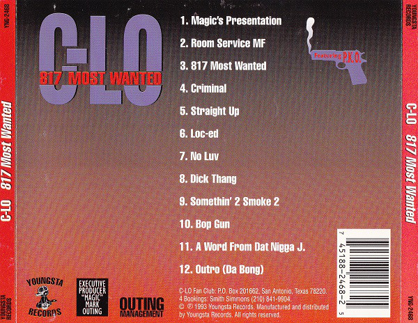 817 Most Wanted by C-Lo (CD 1993 Youngsta Records) in Fort Worth 