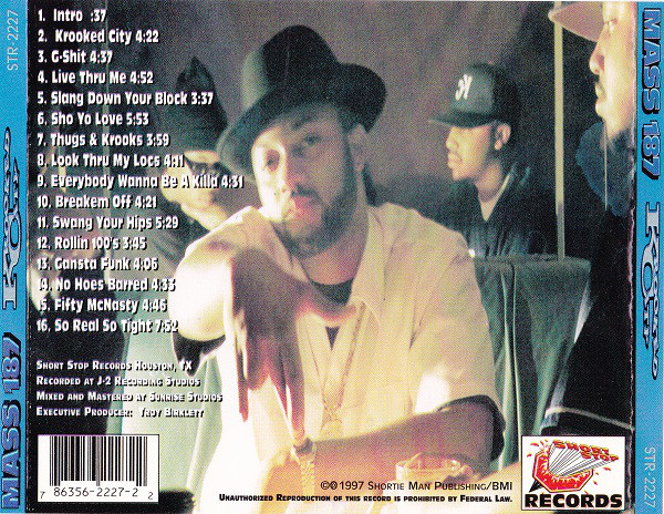 洋楽 Mass 187 Krooked City 1997 G-RAP Krooked City by Mass 187 (CD 
