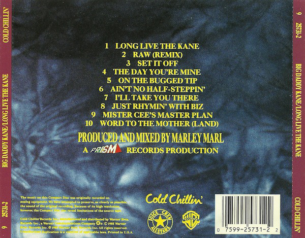 Long Live The Kane by Big Daddy Kane (CD 1988 Cold Chillin