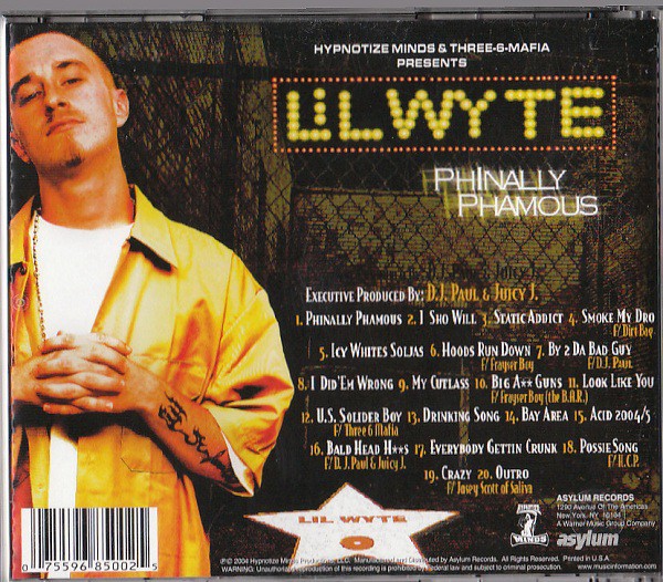 Phinally Phamous by Lil Wyte (CD+DVD 2004 Asylum Records) in 