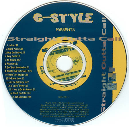 Presents Straight Outta Cali by Various (CD 1998 19th Street 