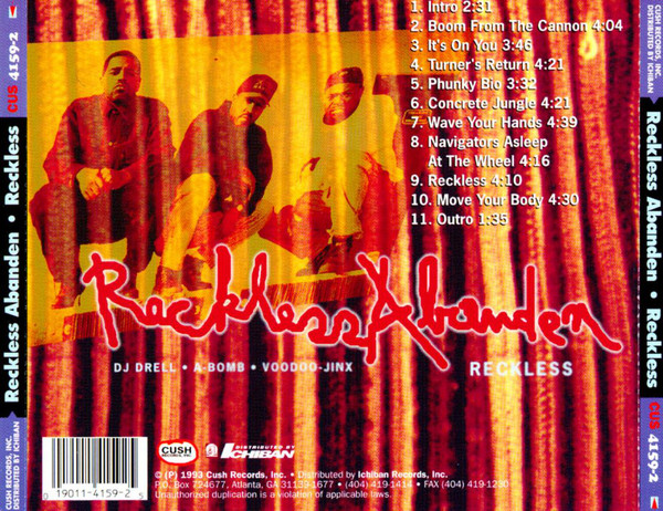 Reckless by Reckless Abanden (CD 1993 CUSH Records) in Boston | Rap ...