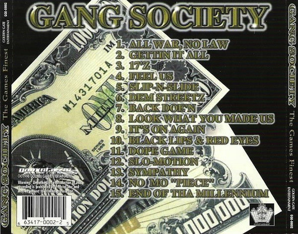 The Games Finest by Gang Society (CD 1998 Golden Gate 
