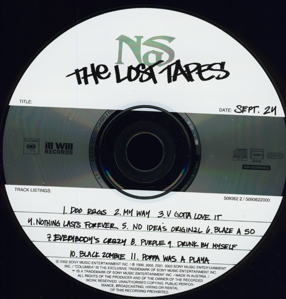 The Lost Tapes by Nas (CD 2002 Columbia) in New York City | Rap - The ...