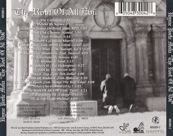 The Root Of All Evil by Rhyme Poetic Mafia (CD 1998 Breakaway 