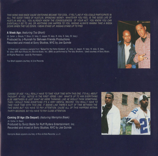 Vol 2 Hard Knock Life By Jay Z Cd 1998 Roc A Fella Records In New York City Rap The Good Ol Dayz
