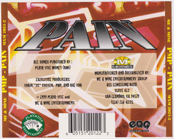 Pain By Pmp Cd 1999 Me Mine Entertainment In Austin Rap The