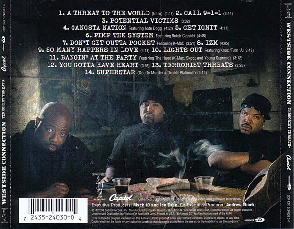 Terrorist Threats by Westside Connection (CD 2003 Capitol Records) in ...